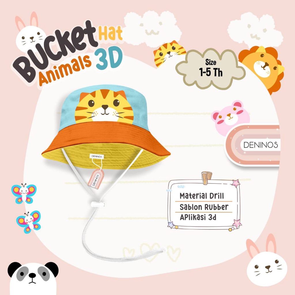 Bucket Hat Animal 3D by Deninos