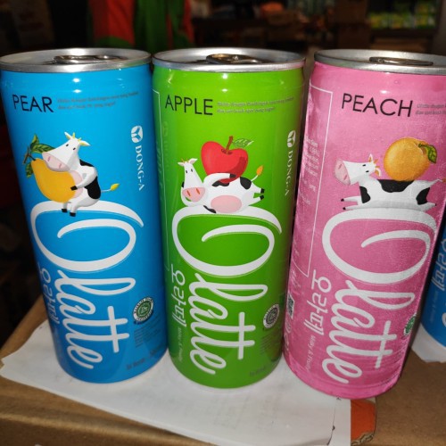 [HALAL] OLATTE Milky And Fruit Drink Apple / Peach / Pear 240ml / Minuman Susu Rasa Buah Olate Dong-A Korea