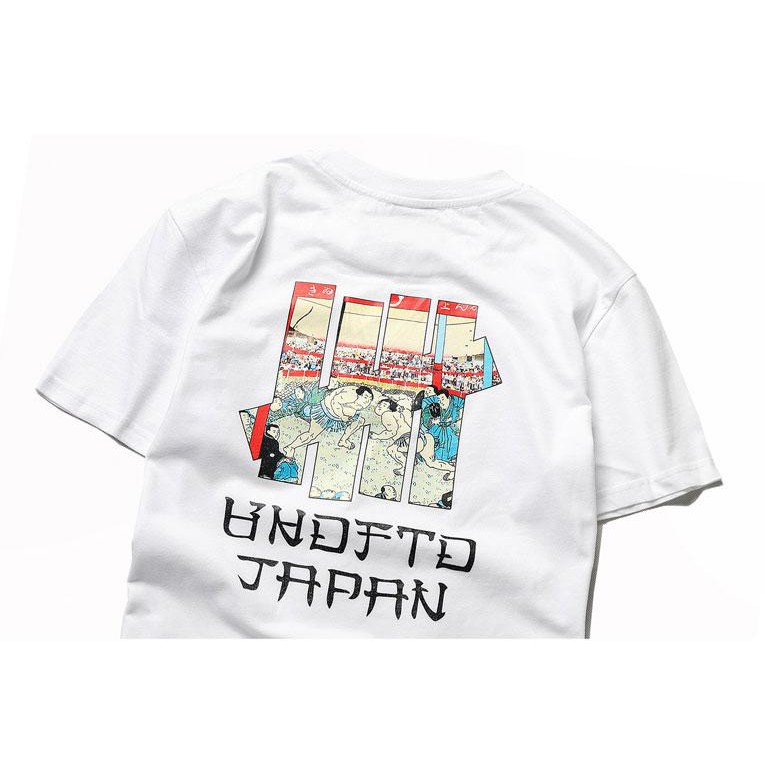 Undefeated T-shirt Japan Limited UKIYOE SUMO Tee Men Women Short Sleeve Letter Print Cotton Shirt