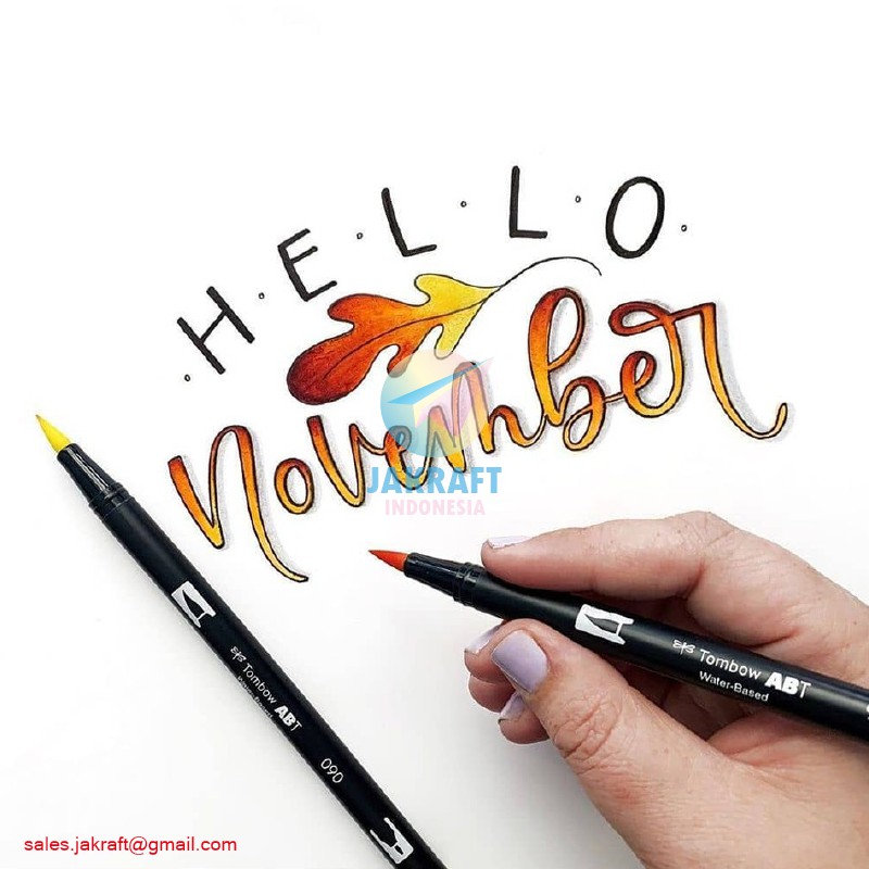 

(1 Pcs) Spidol Kuas TOMBOW ABT Dual Brush Pen Water Based Marker (Shades Of Yellow, Orange, Brown)