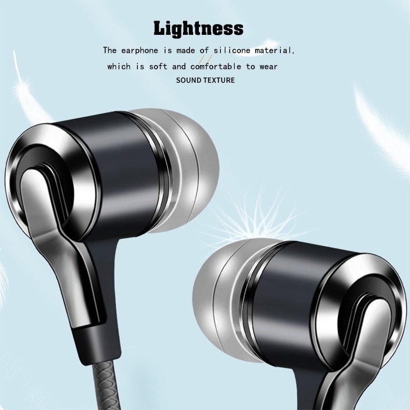 Xnyocn In-Ear HD Audio Headphones 3.5mm In-Ear 1.2M Kontrol Kabel Sports Headphones Headphones