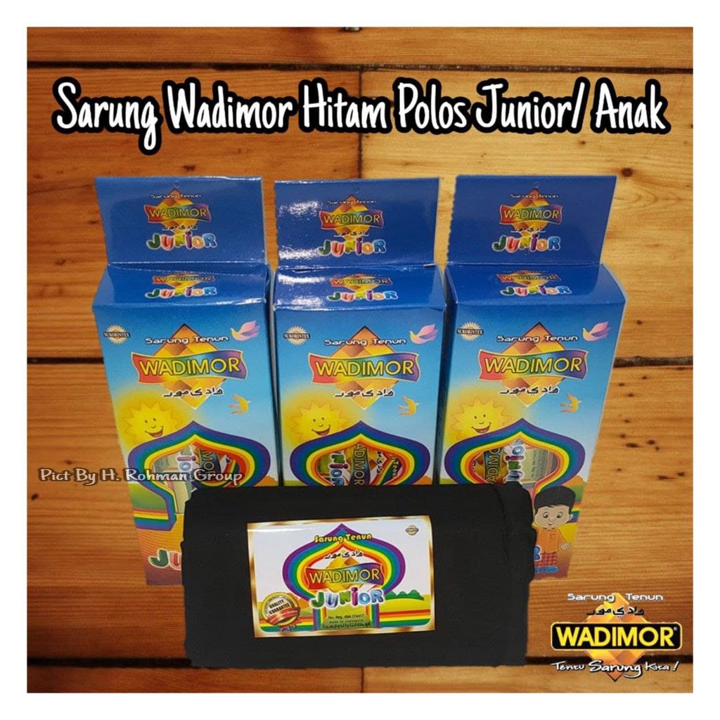 Wadimor Sarung Hitam Anak 6 - 15 Tahun