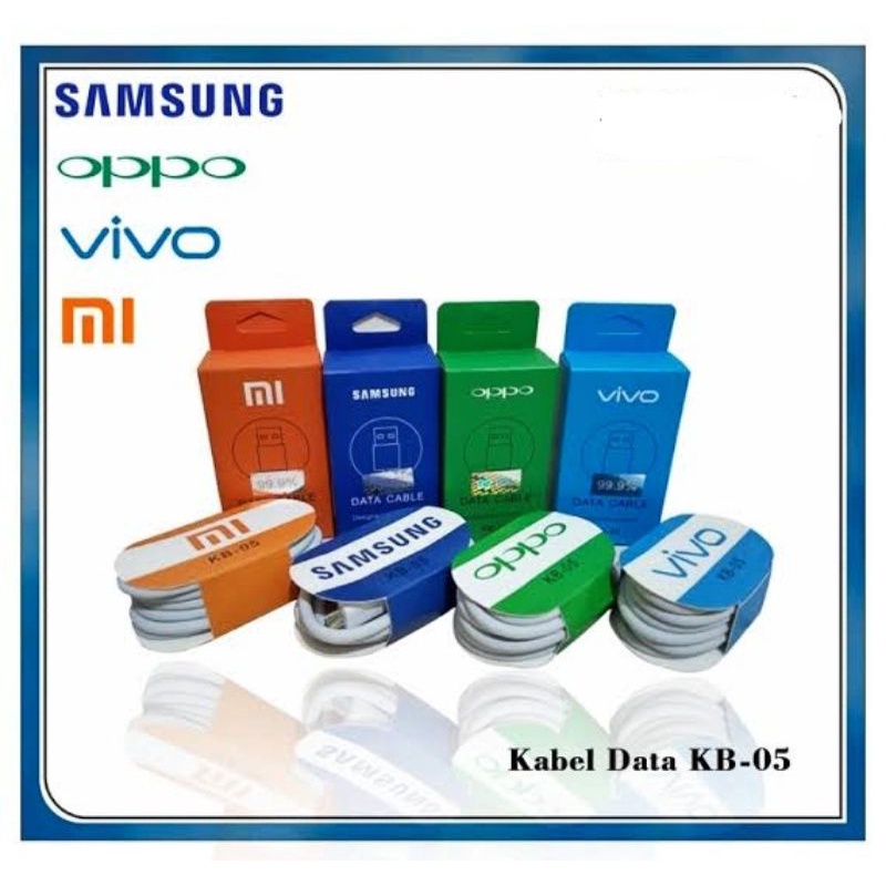 (Mini Pack) Kabel data Micro dan Type C 2A Branded Xiaomi/Oppo/Vivo/Samsung