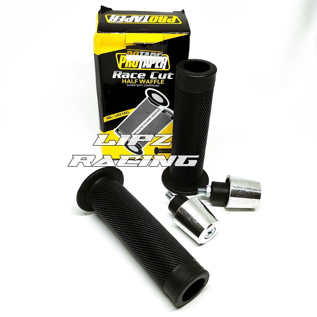 HANDGRIP PROTAPER PLAIN BLACK BAHAN EMPUK + JALU STANG CROME MODEL SHOGUN UNIVERSAL