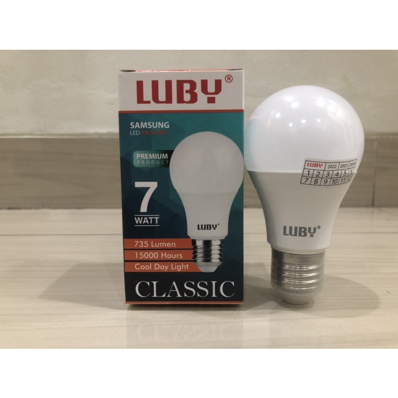 BOHLAM LED LUBY CLASSIC CAHAYA PUTIH PAKET 10 PCS 7 WATT