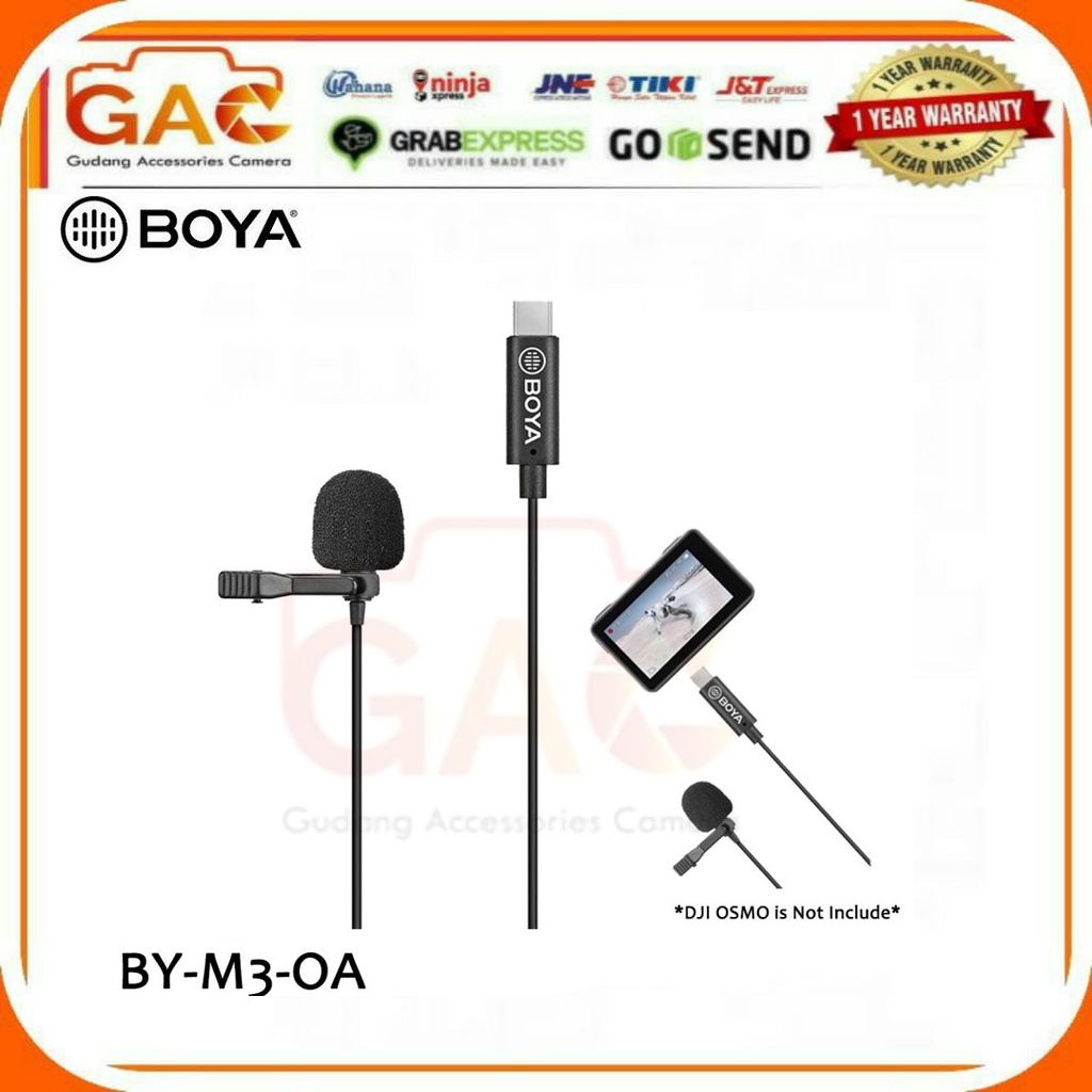 Boya BY-M3-OA Omnidirectional Clip-on Lavalier Microphone