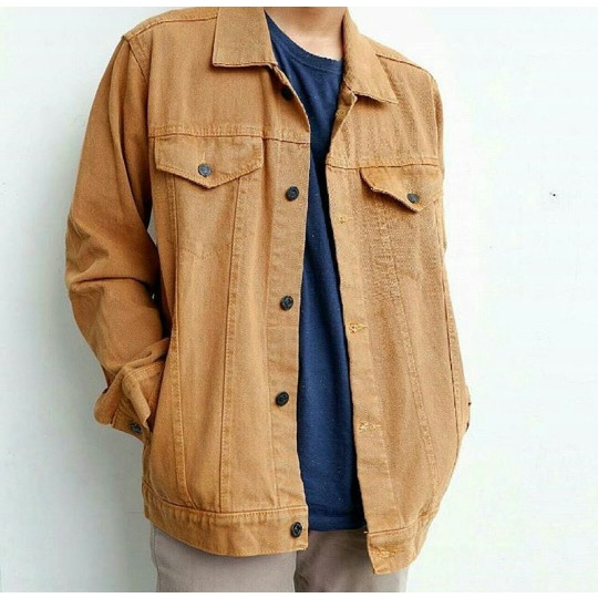 Nsgs4Rd Jaket Jeans Levis Coklat Muda Pria Wanita - Cokelat Muda, M 52S4Drd