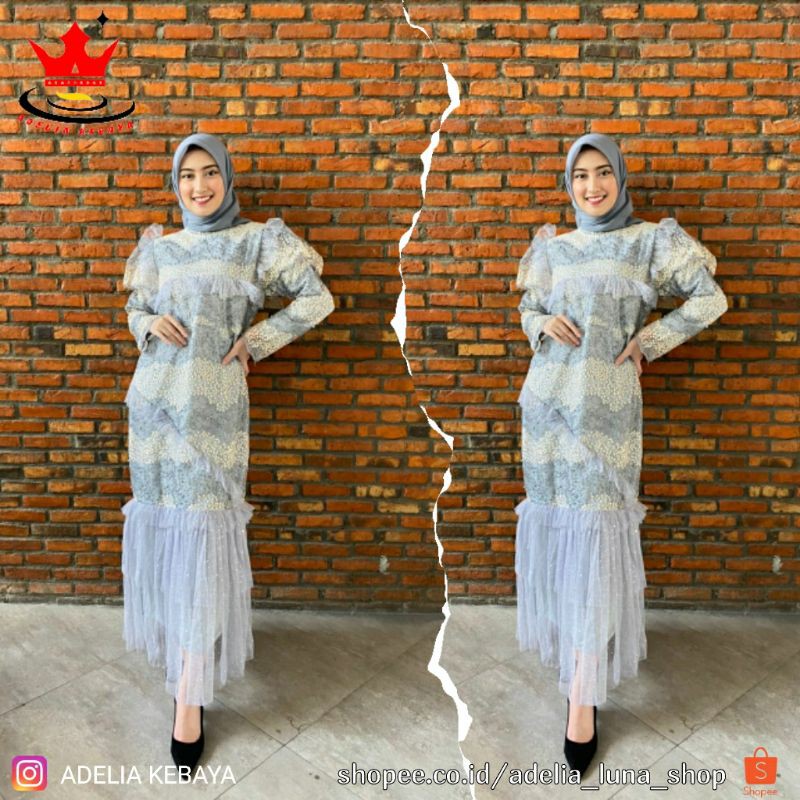 PB&gt; CANTIK BANGEET!!! GAMIS TULLE BORDIR FASHION / GAMIS RANA-RANI / BAJU GAMIS OUTFIT PESTA WISUDA