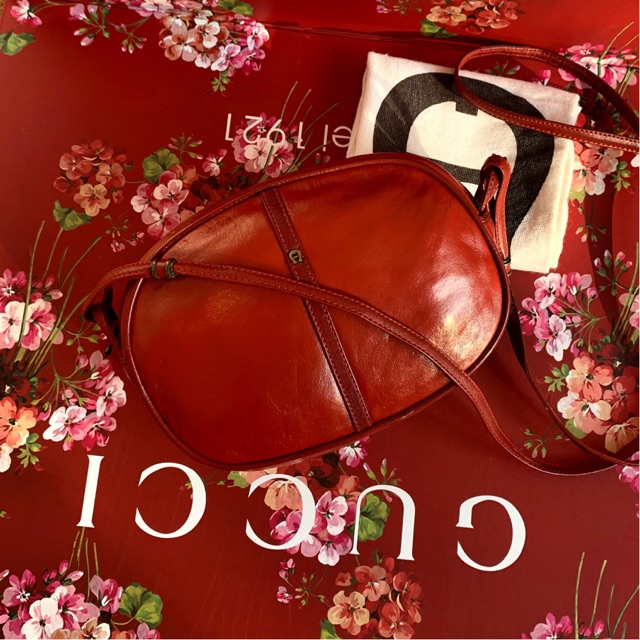 preloved tas aigner sling bag authentic second bekas original merah