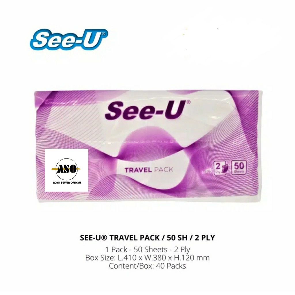 store.1234 Tisu Tissue TESSA dan SEE U FACIAL 50 lembar TRAVELPACK TISU WAJAH 50 SHEET 2 PLY-2