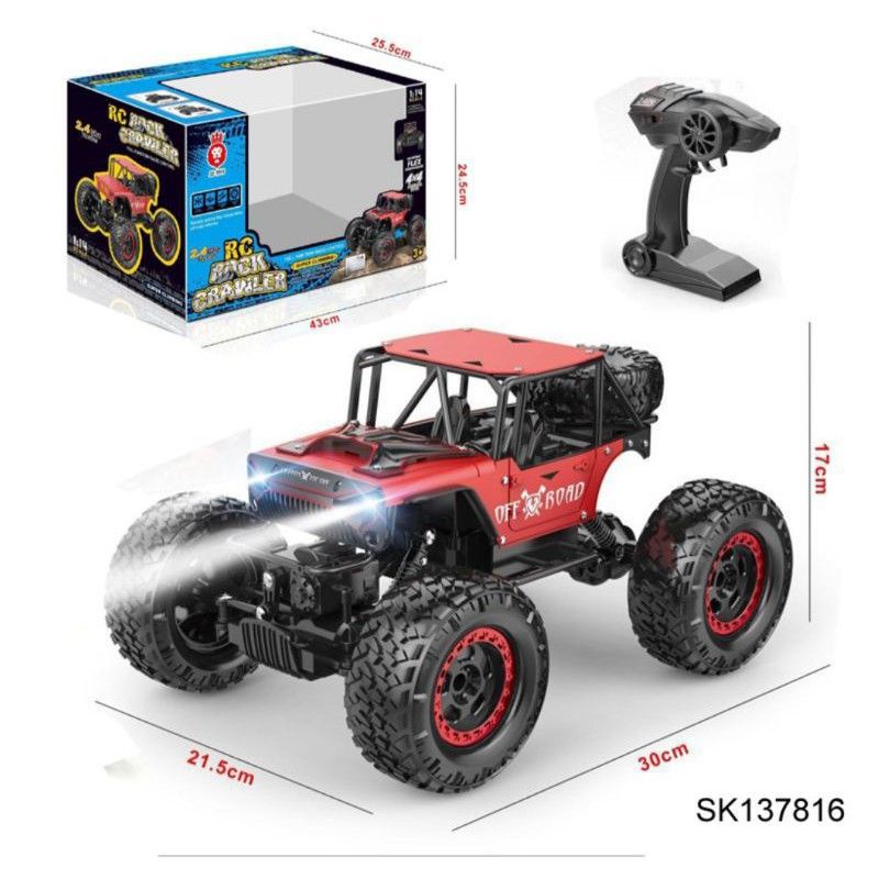 MOBIL RC JEEP ROCK CRAWLER BAN BESAR 1:14 MOBIL RC