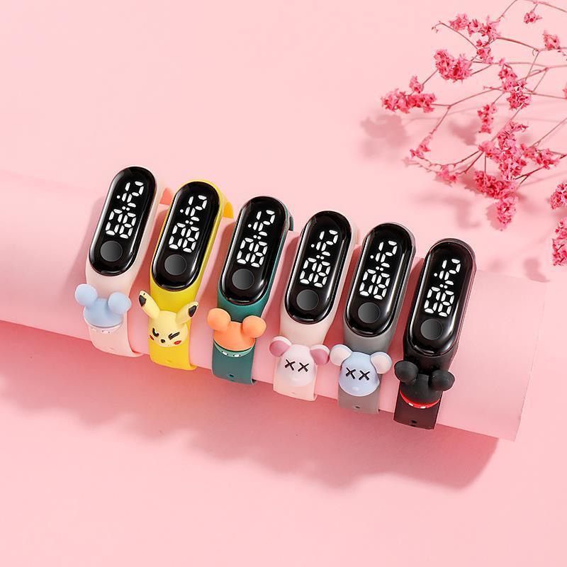 JAM TANGAN ANTI AIR  SISWA ANAK ELEKTRONIK LED WATERPROOF KARAKTER