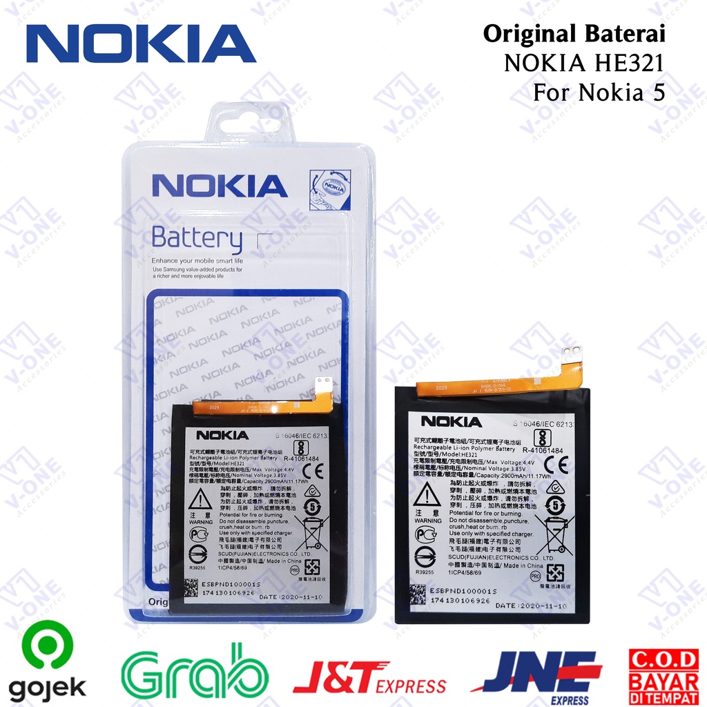 OPP/CPP BATERAI HE321 BATERAI NOKIA 5 ORIGINAL 100%