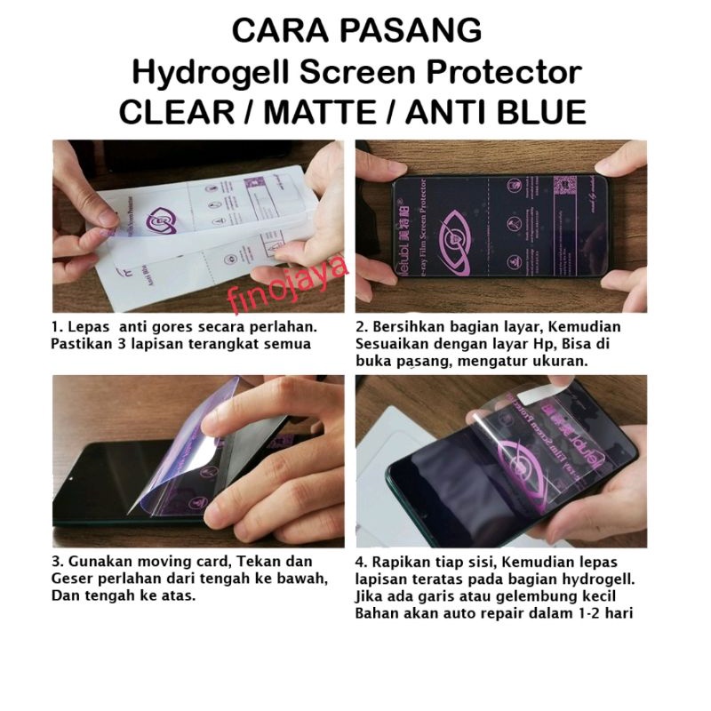 Anti Gores Hydrogel Oppo A9 A5 2020 A16 A15 A3s A11K A1k All tep