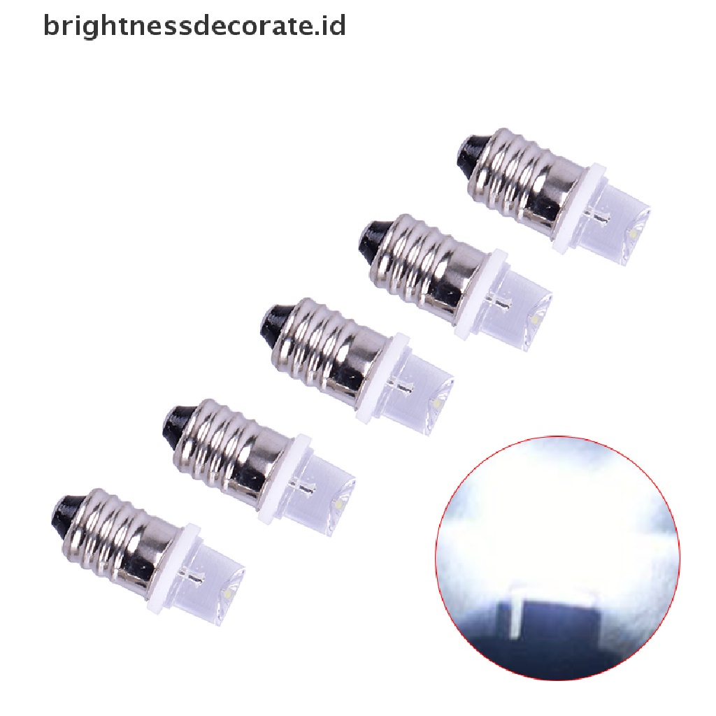 5 Pcs / set Bohlam Lampu Indikator E10 Led DC 3V 4.5V Untuk Instrumen
