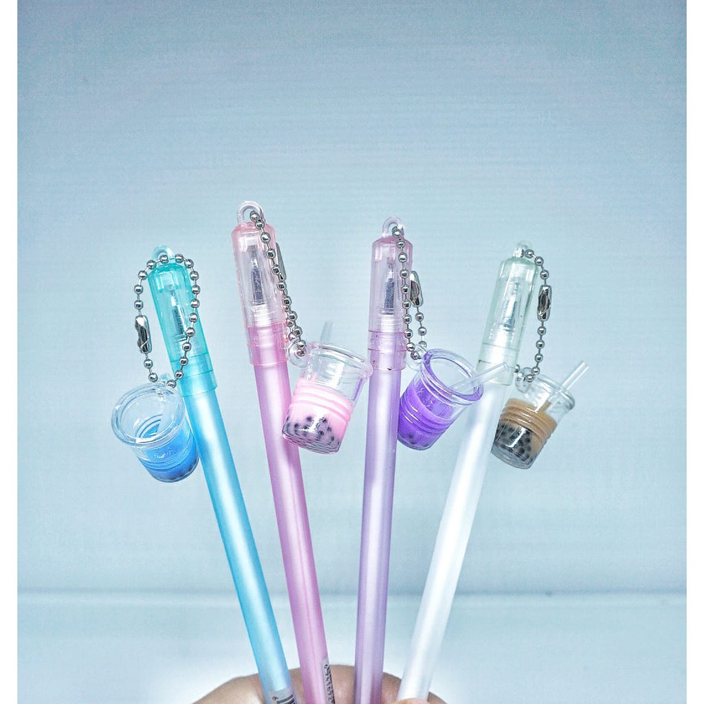 PEN BOBA SET 1 LUSIN PULPEN BOBA TEA UNIK LUCU BOLPOIN BUBBLE TERMURAH ALAT TULIS ANAK BEST QUALITY