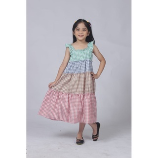 TokoMilkan - Dress Baju Anak perempuan GINELA Bahan Katun Umur 1 - 6 Tahun