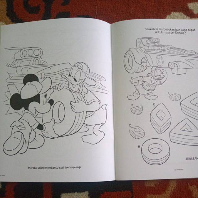 Buku Mewarnai dan Aktivitas - Ayo Melaju - Disney Junior Mickey - Bonus Sticker