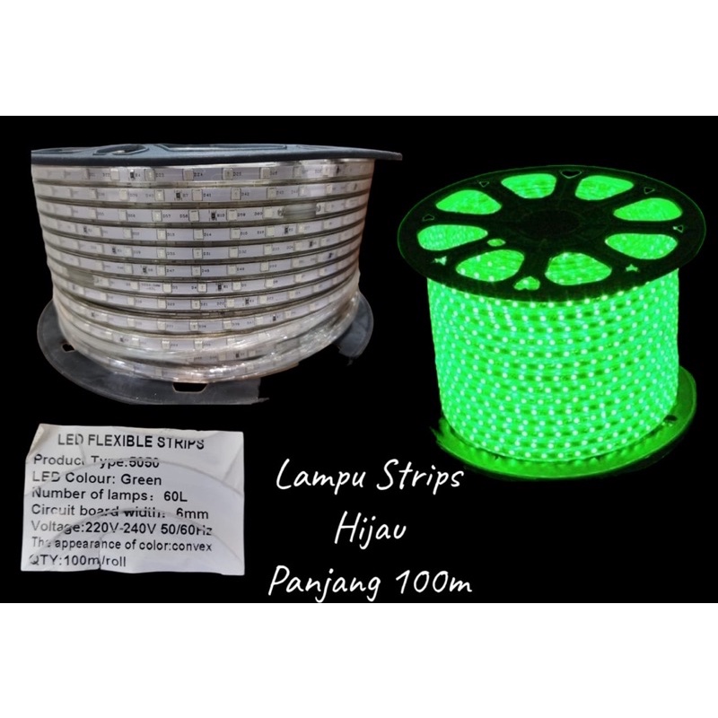 Lampu Selang LED Stripe 5050 SMD AC 220V 1 METER / Lampu Selang LED Waterproof / Lampu Outdoor and Indoor Plafon / Lampu Hias Kamar / Lampu Dekorasi Rumah / Lampu Aesthetic