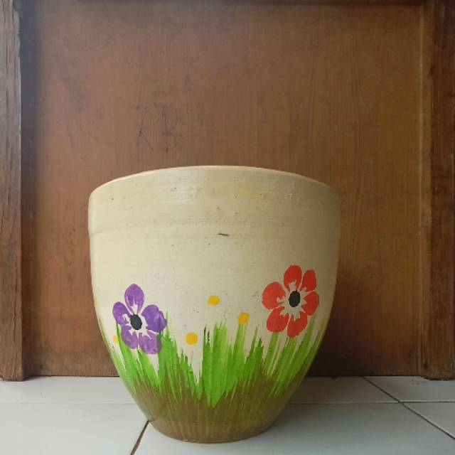 Pot Gerabah Pot Bunga Pot Motif Bali Diameter 20 Dan 30 Cm Shopee Indonesia
