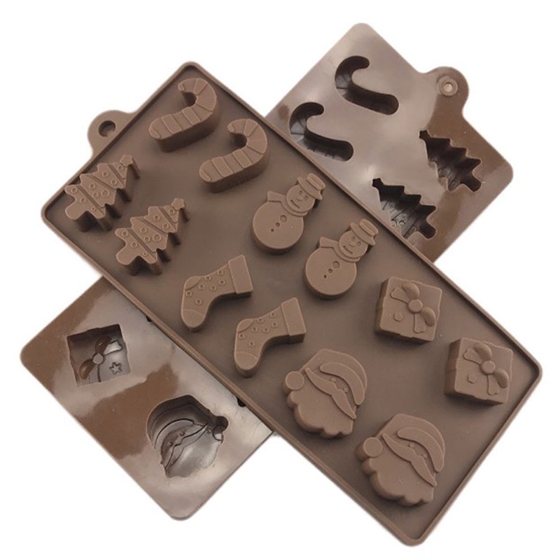 Cetakan Jelly / Permen / Cokelat / Kue / Es Batu Bahan Silikon Tema Natal