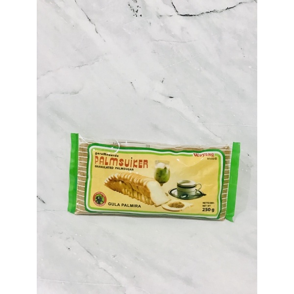 

Brown sugar / Palmsuiker 250 gr, merk Wayang, kwalitas export, rasa super enak, MINIMUM ORDER 2 PACK
