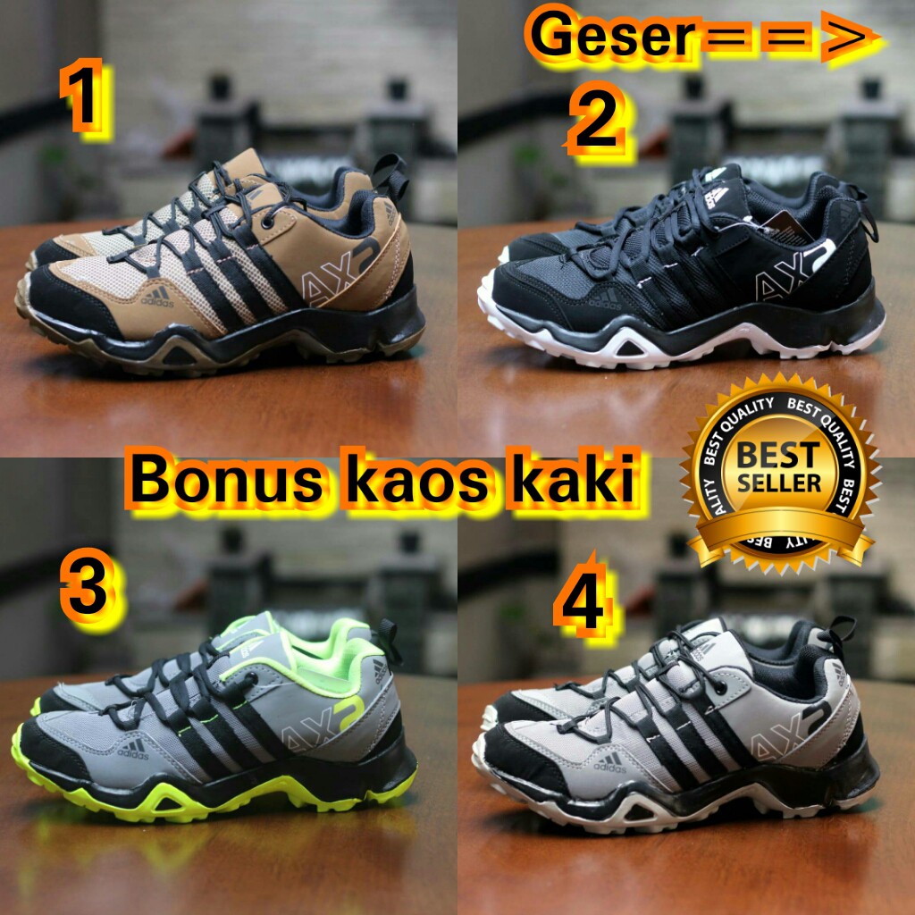 SEPATU PRIA ADIDAS AX2 LOW TRENDY MURAH CASUAL BONUS KAOS KAKI TERLARIS