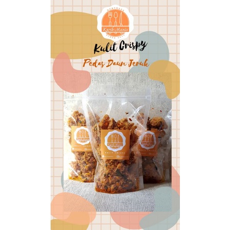 Kulit Ayam Crispy Pedas Daun Jeruk Karib Manis 100 gr