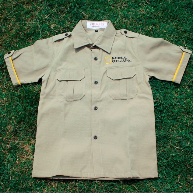 KEMEJA NATIONAL GEOGRAPHIC CREAM - PREMIUM QUALITY