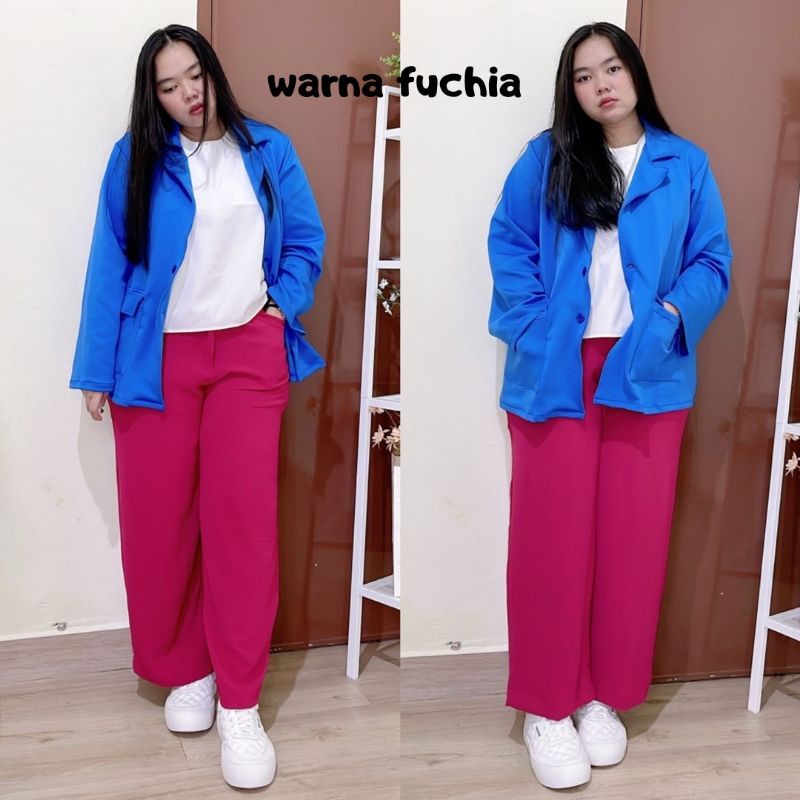 JIWOO KULOT HIGHWAIST BIG SIZE JUMBO OVERSIZE WANITA CRINKLE