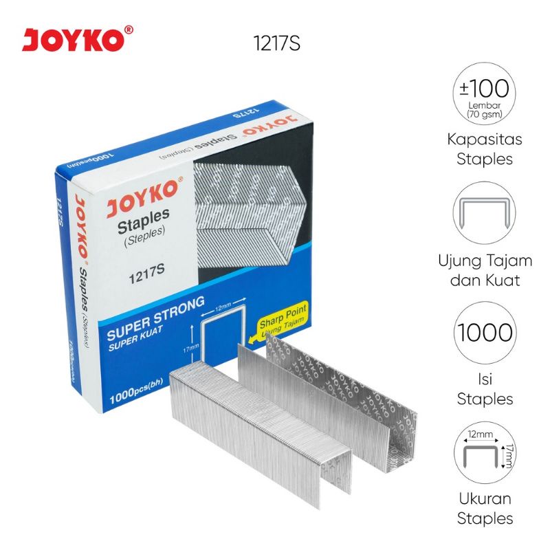 

Isi Stapler Joyko 1217S 23/17 Refill Heavy Duty Staples