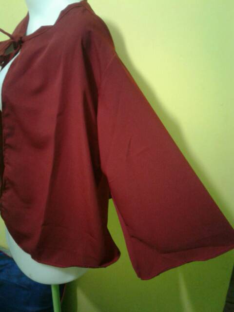 zahra cape maroon ( NEW DISC% )