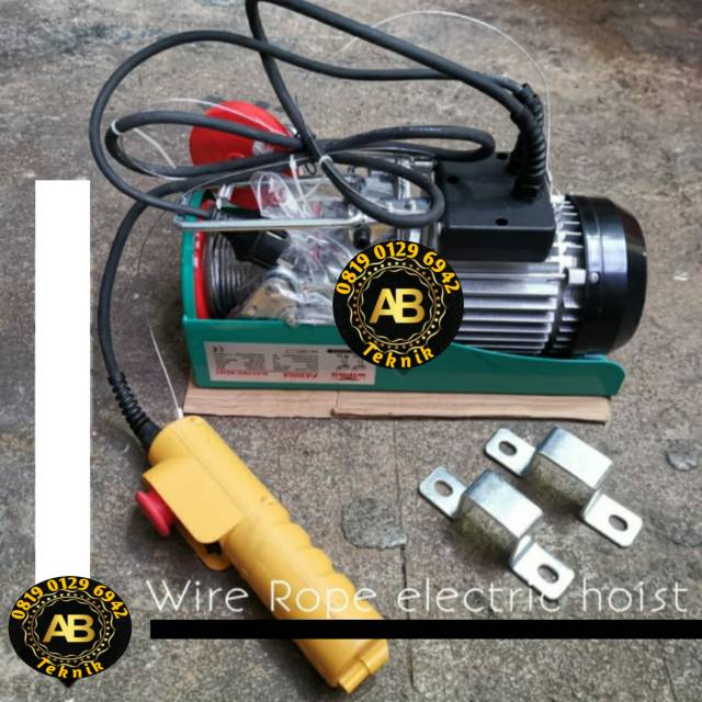 WIRE ROPE KATROL ELEKTRIK /ELECTRIC HOIST WIPRO 500 KG X 12 METER ELEKTRIK HOIST WIRE ROPE