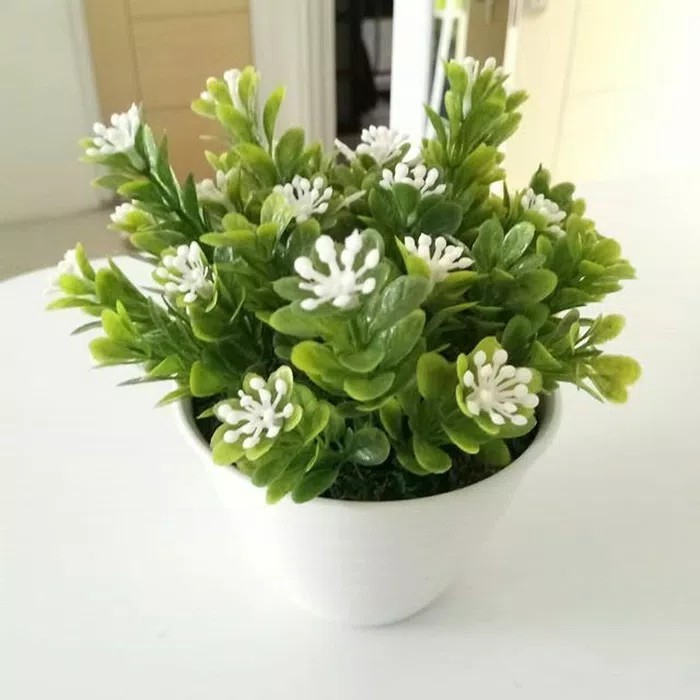 Unik Tanaman Hias Artifisial Mini Soka Bunga Plastik Dekorasi Shabbychic terbaik