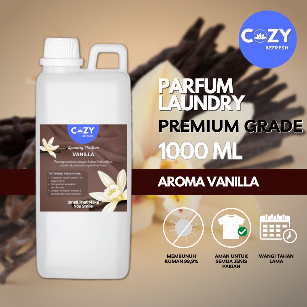 PARFUM PEWANGI LAUNDRY VANILLA KEMASAN 1L WANGI DAN TAHAN LAMA [ BISA COD ]