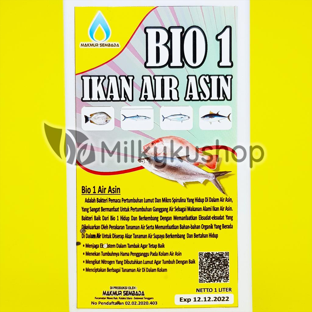 BIO 1 IKAN AIR ASIN 1 LITER MAKMUR SEMBADA VITAMIN SUPLEMEN