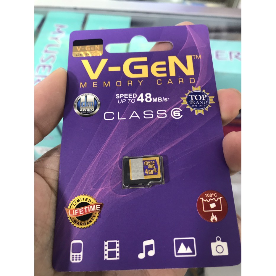 Memori card micro sd mmc vgen 4gb class 6 original