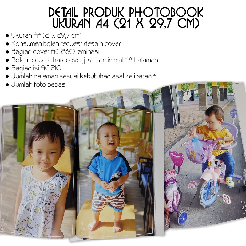 PHOTOBOOK A4 / CETAK FOTO ALA MAJALAH A4/ ALBUM FOTO A4