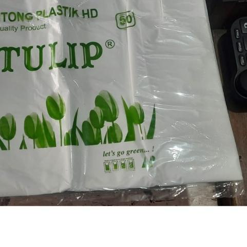 

Kantong Kresek HD - lebar 50 cm - merk 'Tulip' - Hitam