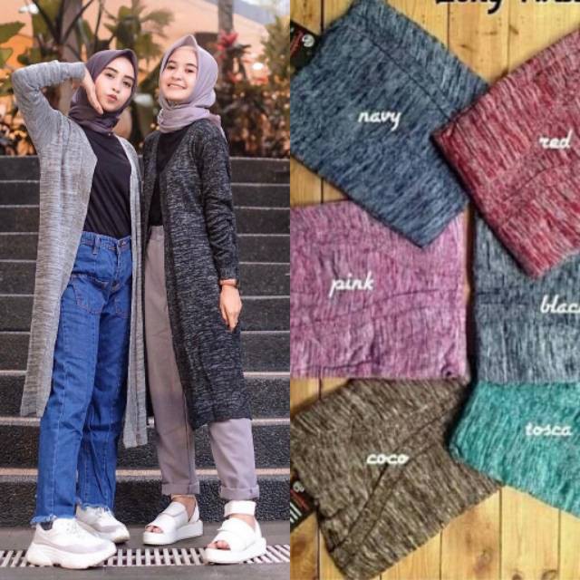 outwear wanita - LONG CARDY - long twist - cardigan panjang