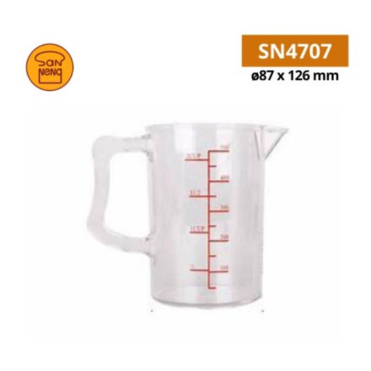 Sanneng SN4707 - Plastic Measuring Cup / Gelas Ukur 500ml / 500cc