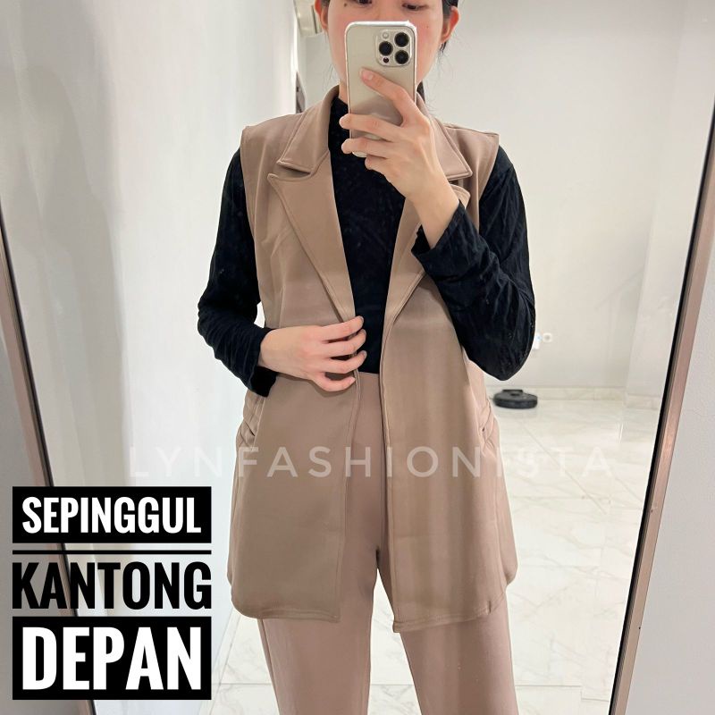 POCKET VEST BLAZER KOREA/BLAZER WANITA KANTOR TEBAL MURAH/939