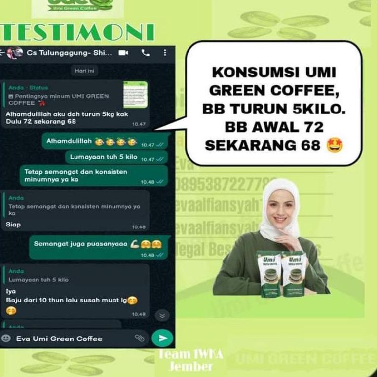 

Best Product // GnK UMI GREEN COFFEE ORIGINAL 100% kemasan 1 pouch 250grm //Diskon@harian