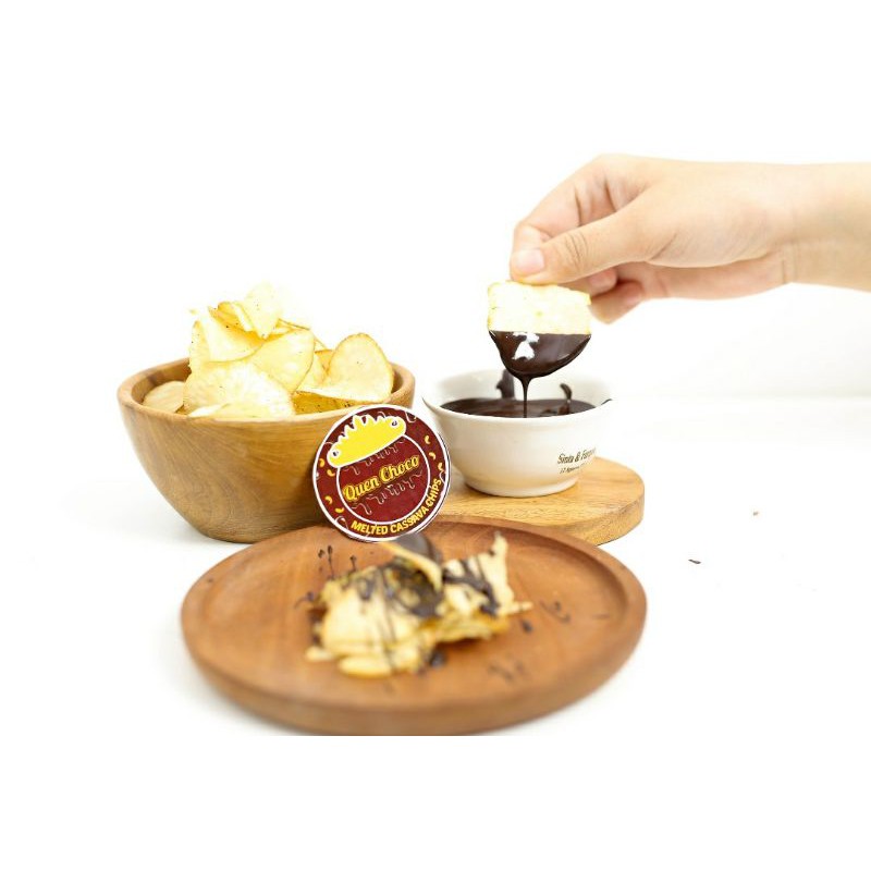 

keripik singkong coklat queen choco enak, best product !!!