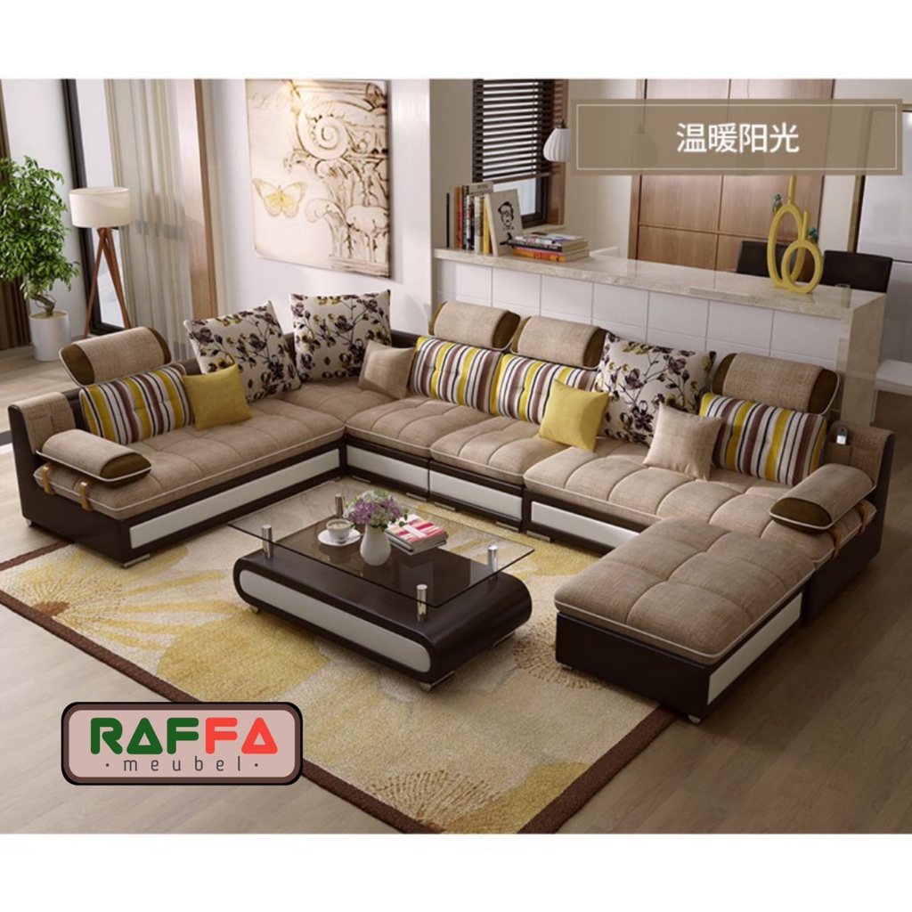 U40 RAFFA MEUBEL - Sofa Leter U Jabodetabek Finishing Rapih - Sofa Berkualitas Bergaransi
