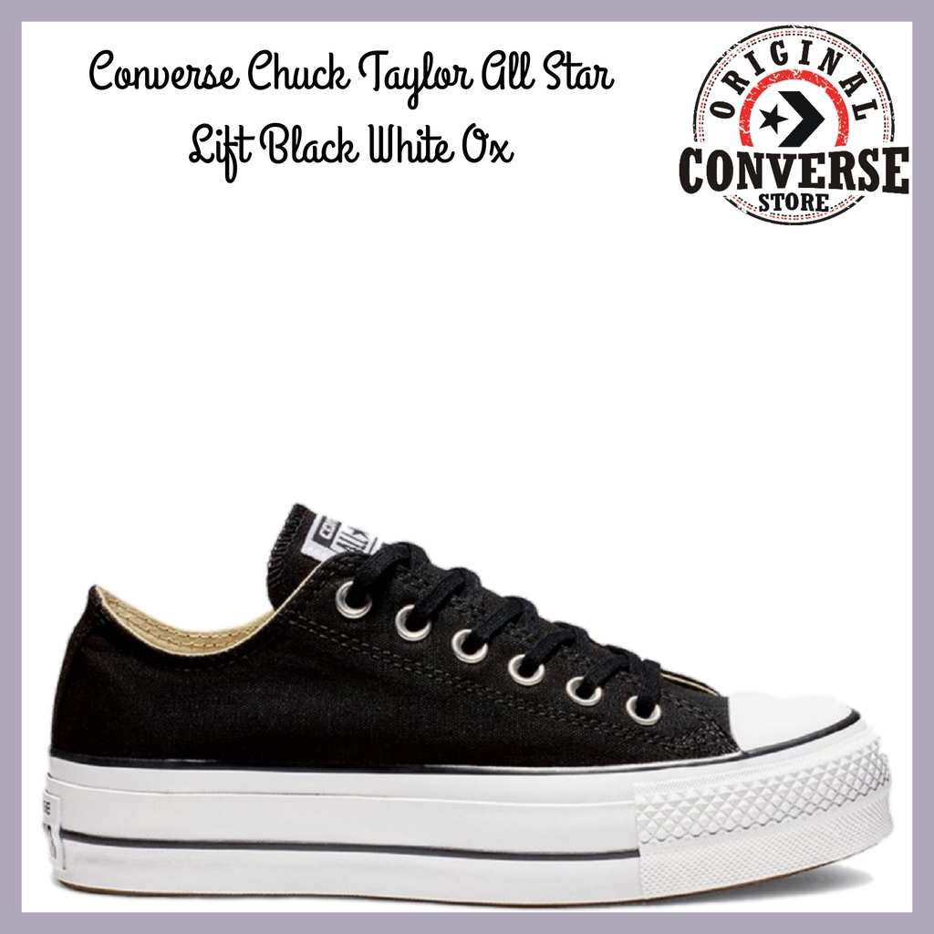 ORIGINAL CONVERSE CHUCK TAYLOR ALL STAR LIFT BLACK OX 560250C WOMENS