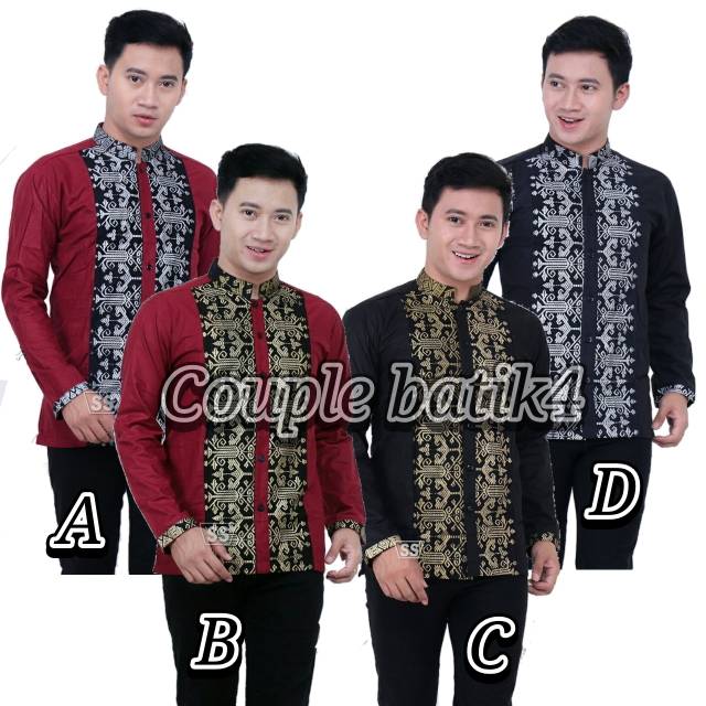 Koko Batik Fashion Muslim Kombinasi C07 Al Haramain Hijau M/L/XL Dewasa