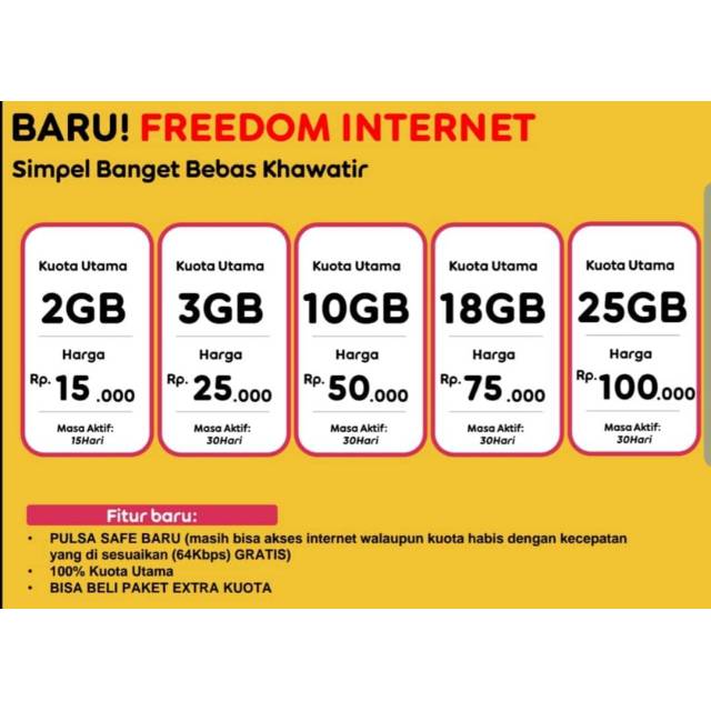 Inject Paket Internet Freedom Internet Indosat Shopee Indonesia