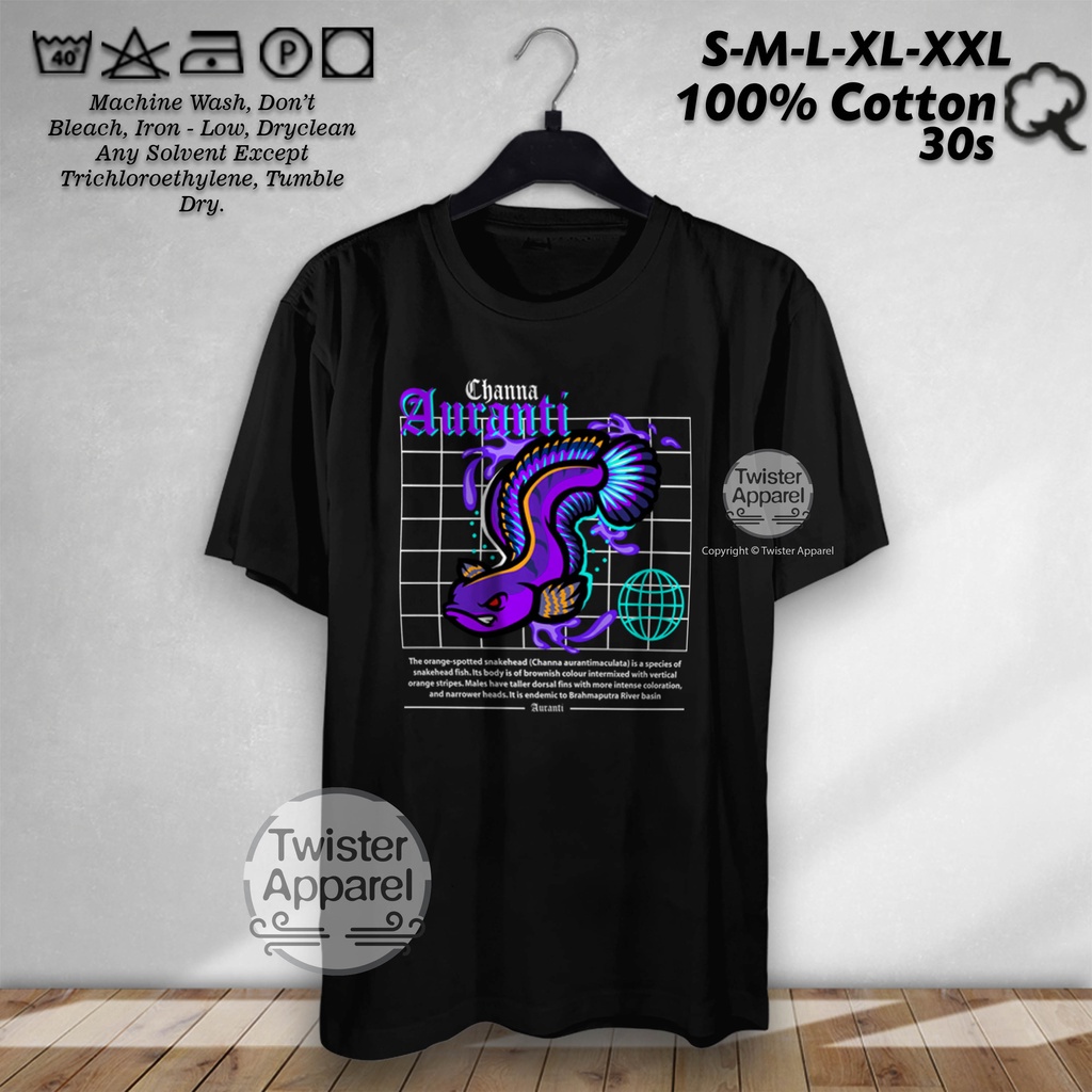 Kaos Channa Auranti Predator Fish Snakehead Baju Pecinta Ikan Hias Chana Keeper Indonesia Mancing Ma