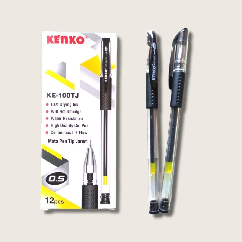 

PULPEN GEL KENKO HITAM KE-100